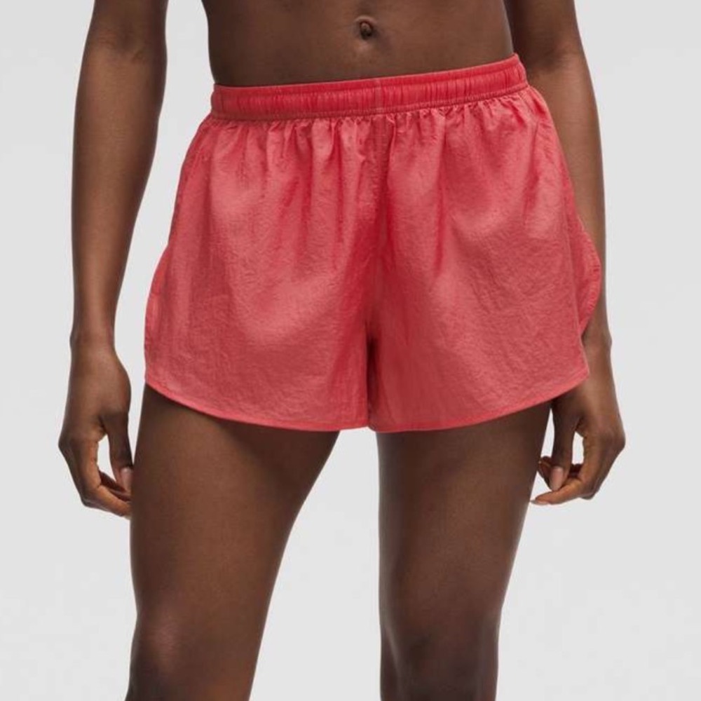 Lululemon Dolphin-Hem Mid-Rise Running Short 3" Coral Pink XS LW7DE0S